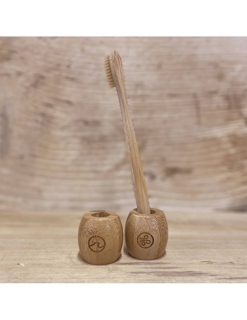 porte brosse à dents en bambou